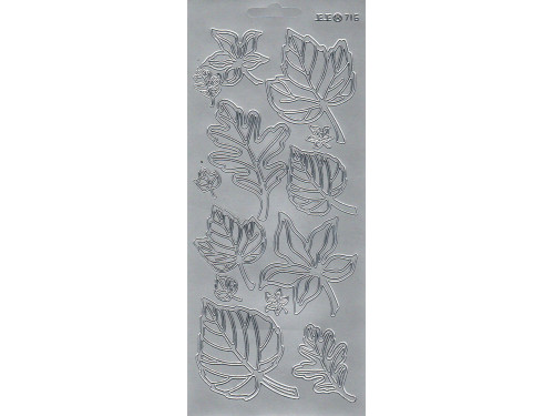 Stickersy - Liście 716 Silver