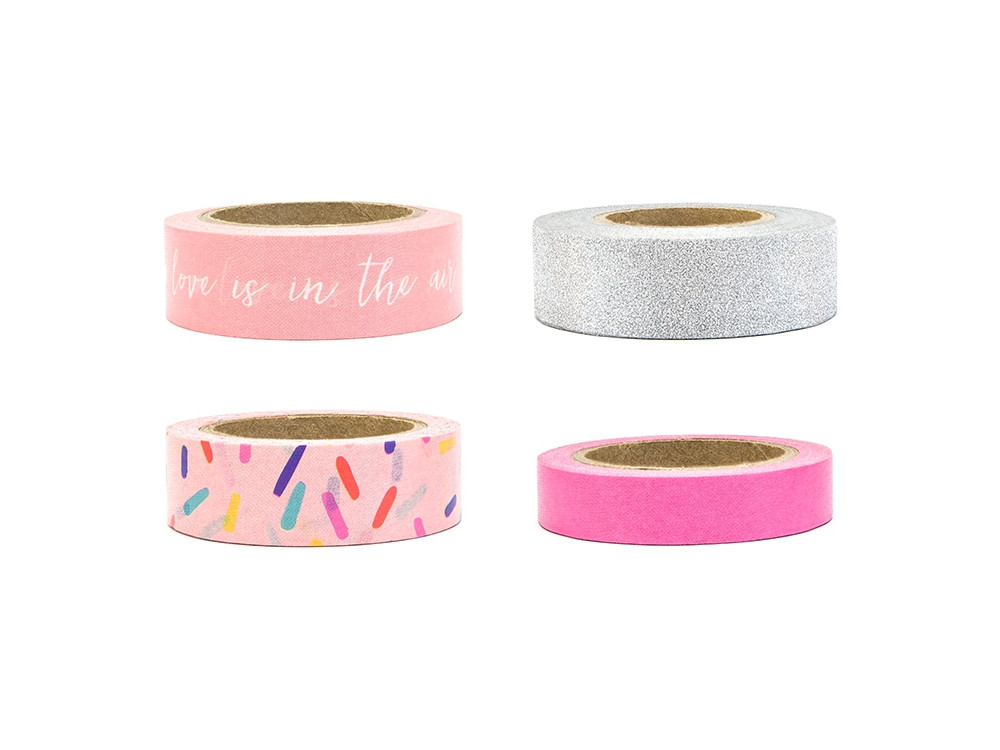 Decorative Washi tape - mix od designs, 4 pcs.