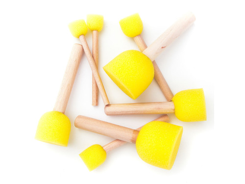 Flat foam brush , 8 pcs