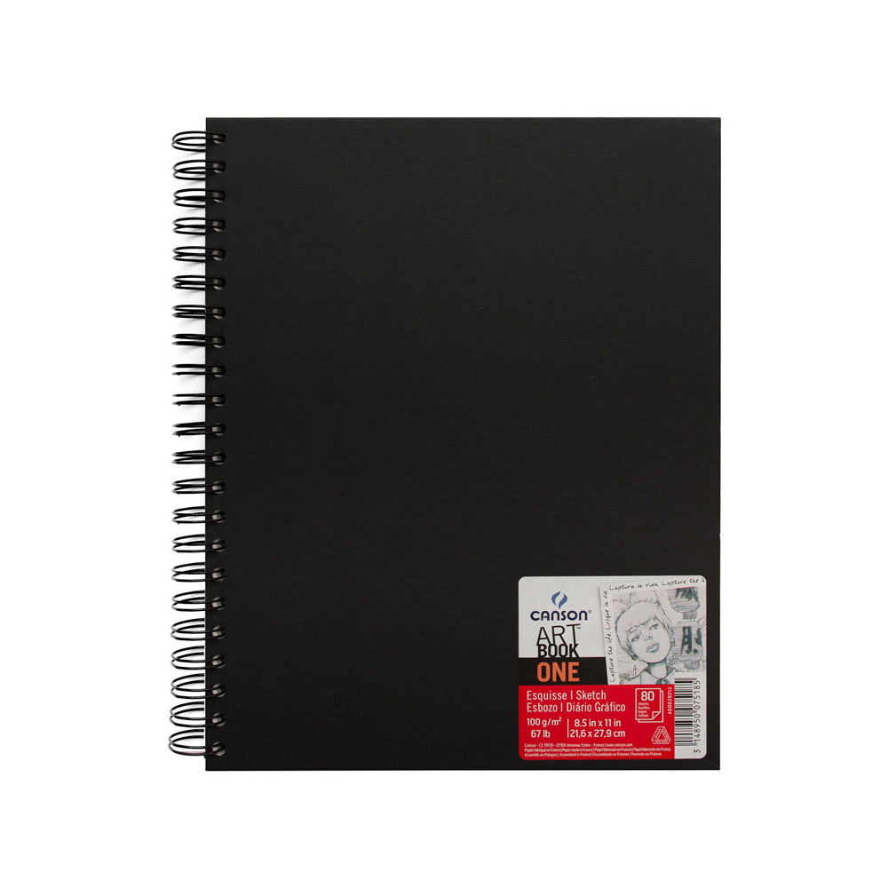 Sketchbook Art Book One 21,6 x 27,9 cm - Canson - spiral-bound, 100 g, 80 sheets