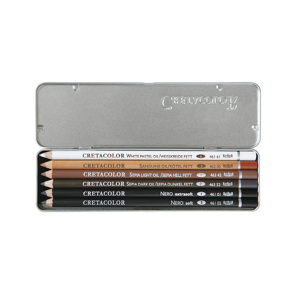 Zestaw ołówków olejnych - Cretacolor - 6 szt.