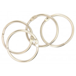 Metal Rings - silver, 38 mm, 4 pcs