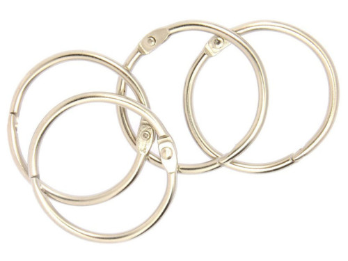 Metal Rings - silver, 38 mm, 4 pcs