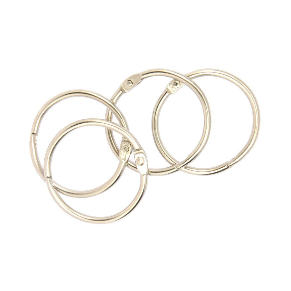 Metal Rings - silver, 38 mm, 4 pcs