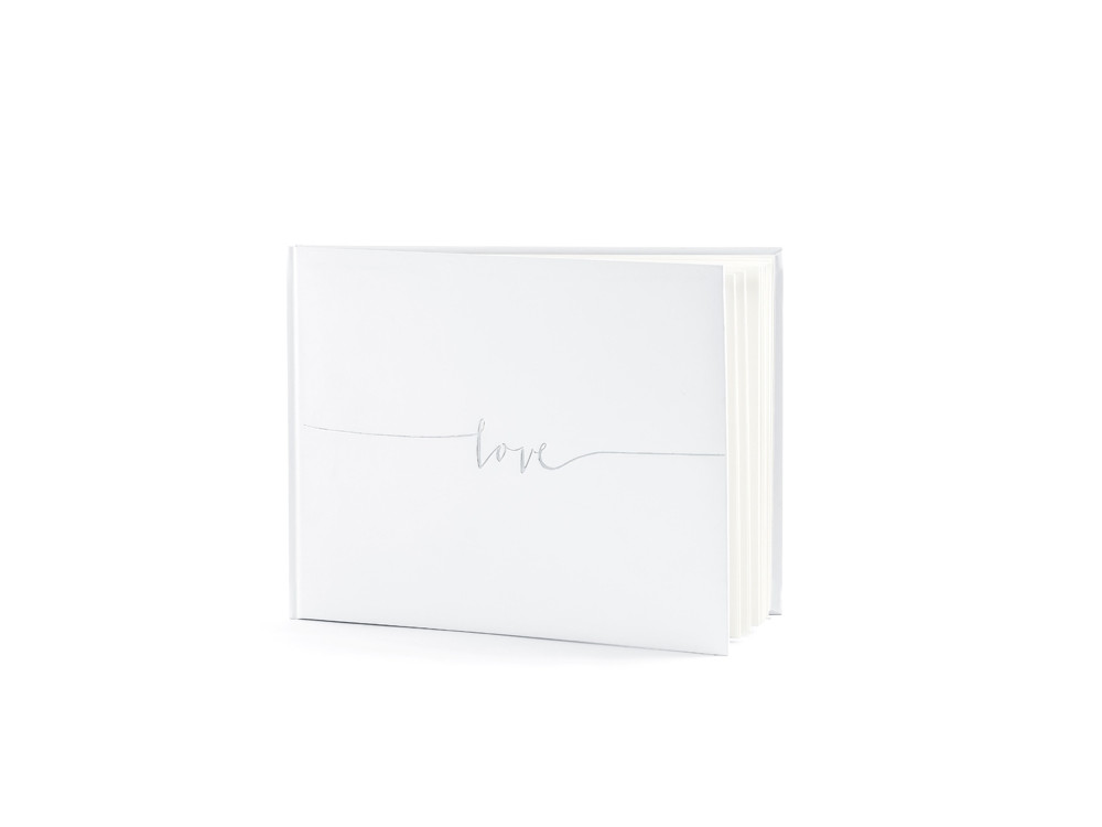 Guest book Love - white, 24 x 18,5 cm, 22 sheets