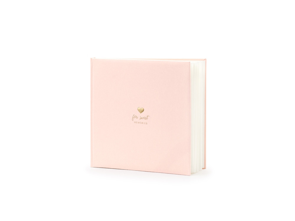Guest book For sweet memories - light pink, 20,5 x 20,5 cm, 22 sheets