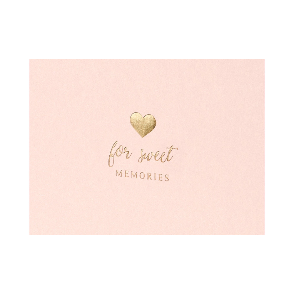 Guest book For sweet memories - light pink, 20,5 x 20,5 cm, 22 sheets
