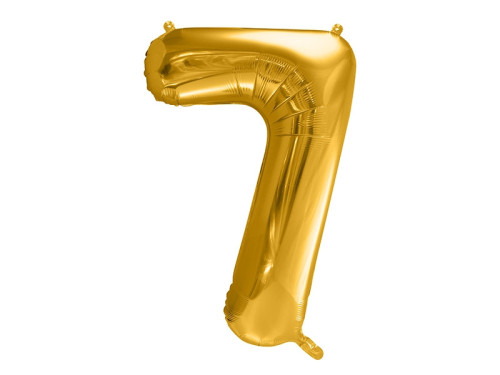 Foil balloon number 7 - gold, 86 cm