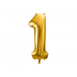 Balloon number 1 - gold, 86 cm