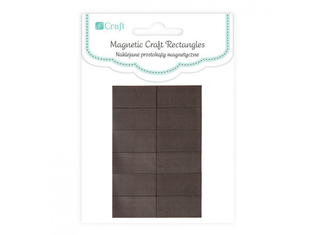 Magnetyczne prostokąty samoprzylepne - DpCraft - 12 szt.