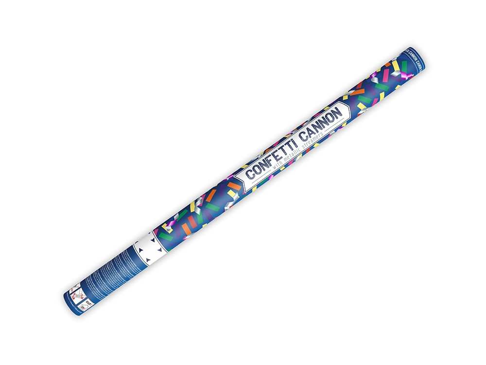 Confetti and streamers cannon - colorful, 80 cm