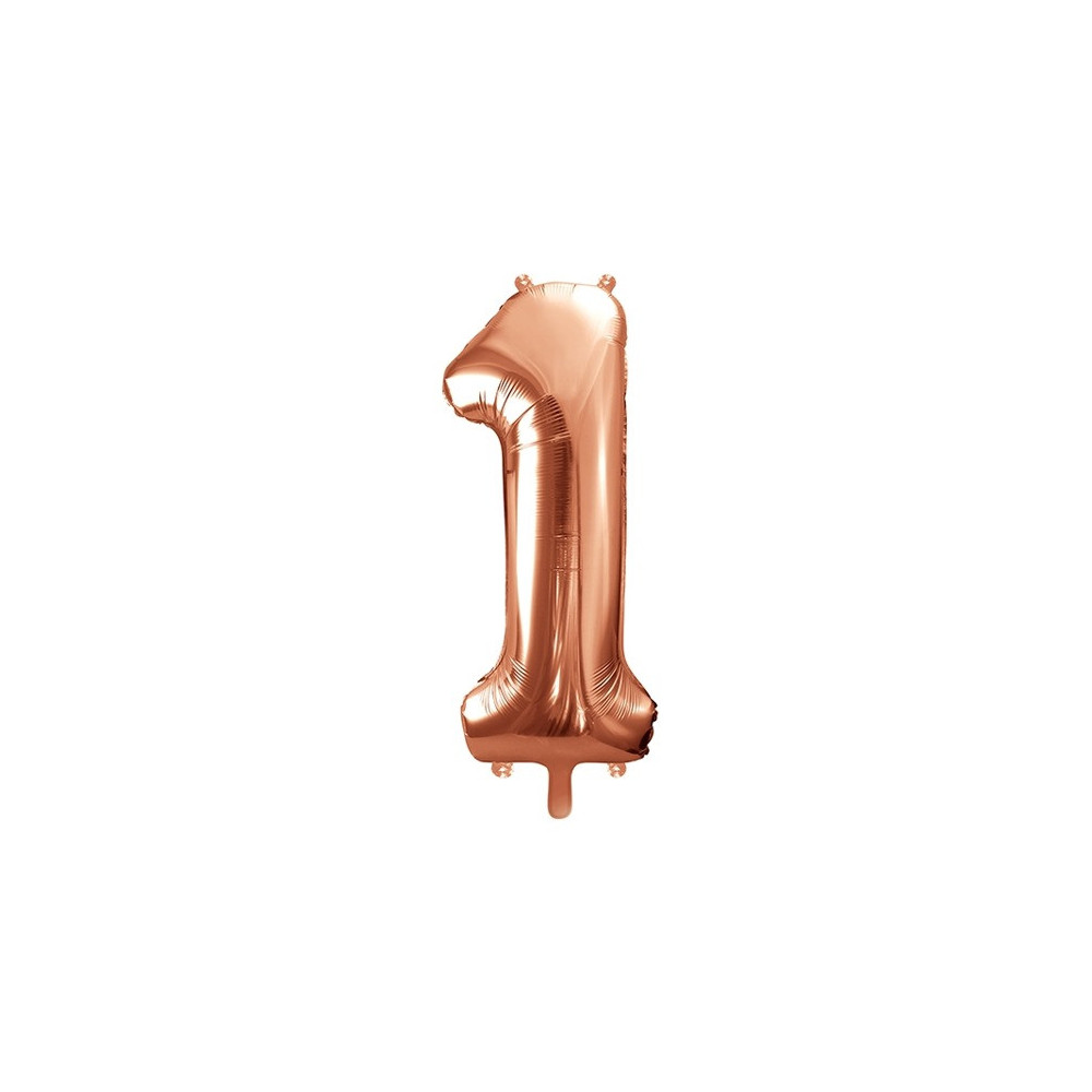 Balloon number 1 - rose gold, 86 cm