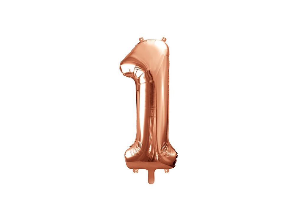 Balloon number 1 - rose gold, 86 cm