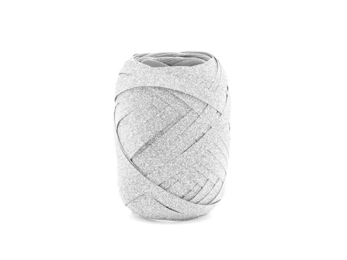 Plastic ribbon 5mm / 10m silver
