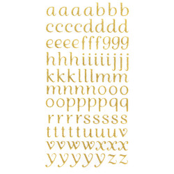Glitter stickers - Alphabet, 90 pcs