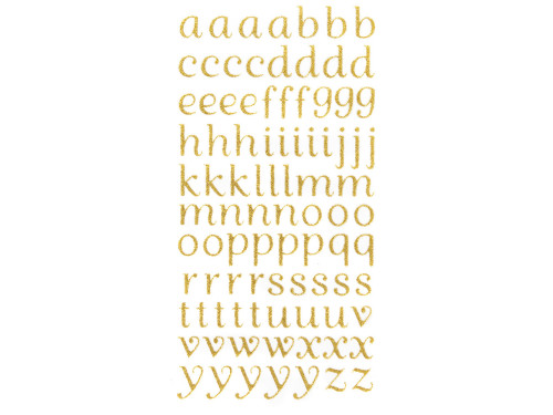 Glitter stickers - Alphabet, 90 pcs