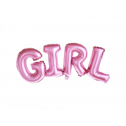 Foil balloon Girl - pink, 74 x 33 cm