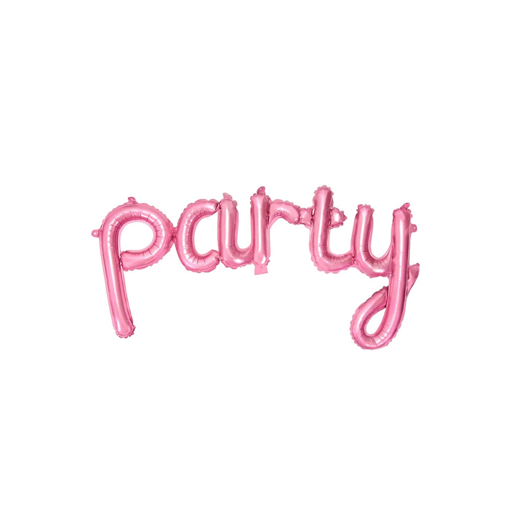 Balon foliowy Party - różowy, 80 x 40 cm