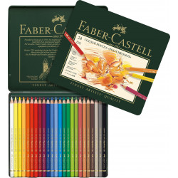 Zestaw kredek Polychromos w kasecie metalowej - Faber-Castell - 24 kolory