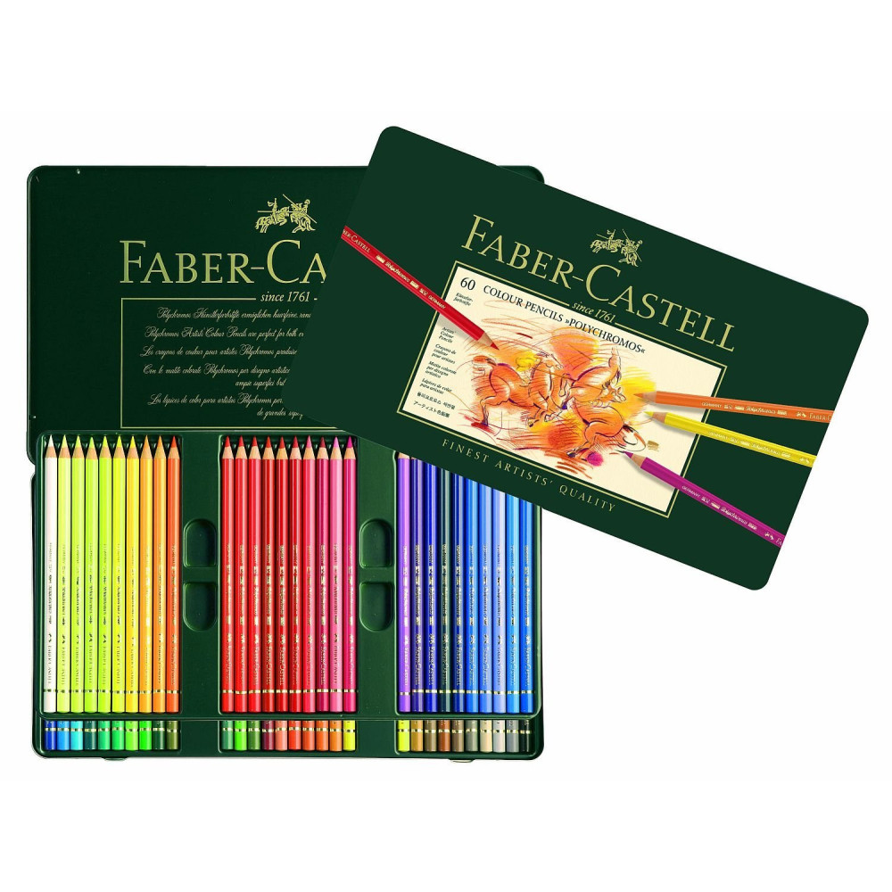 Set of Polychromos crayons in a metal case - Faber-Castell - 60 colors