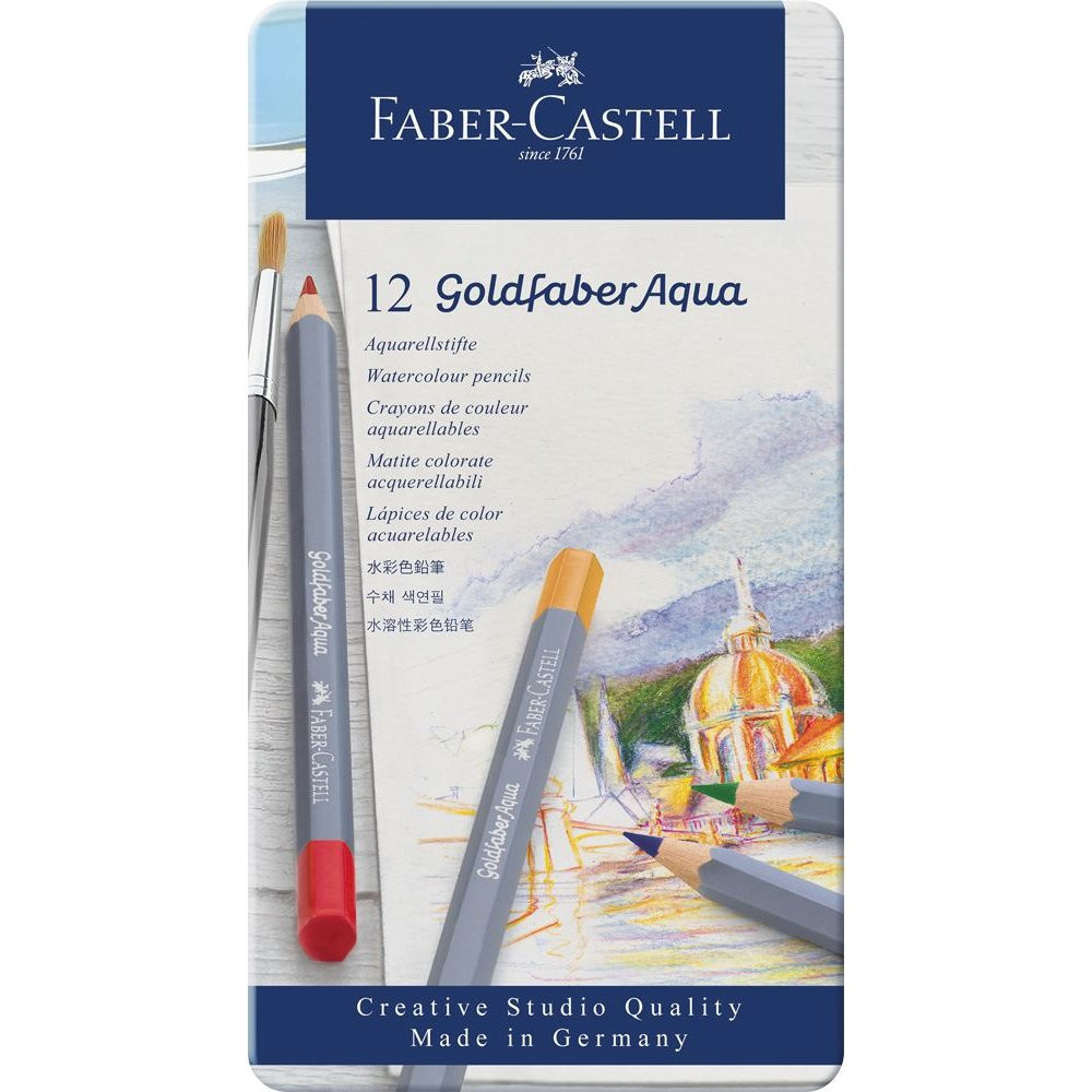Zestaw kredek akwarelowych Goldfaber Aqua - Faber-Castell - 12 kolorów