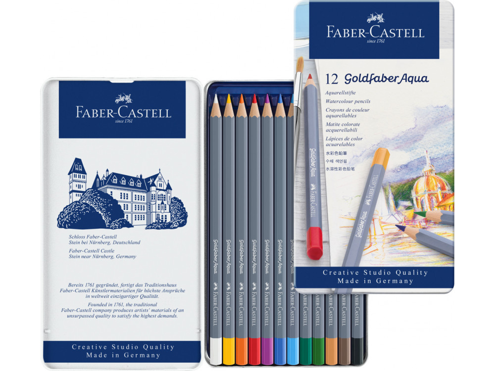 Zestaw kredek akwarelowych Goldfaber Aqua - Faber-Castell - 12 kolorów