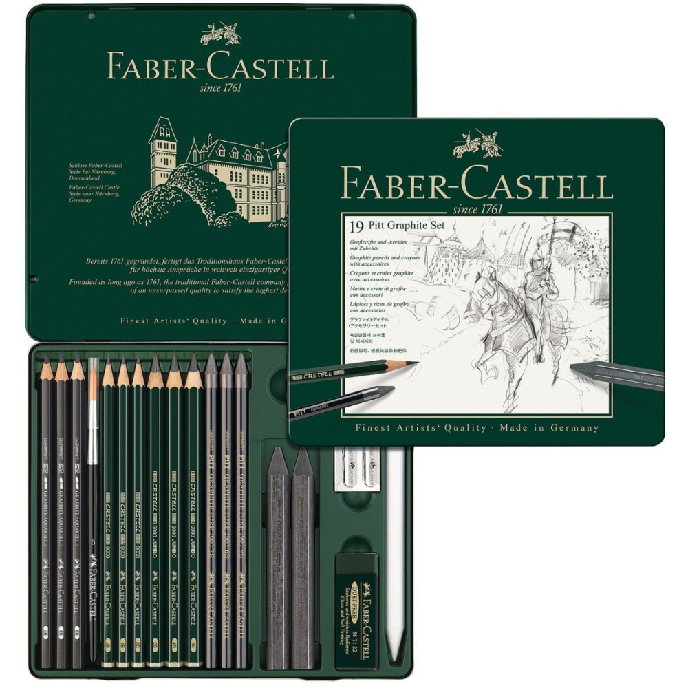 Medium set of pencils and graphite Pitt - Faber-Castell