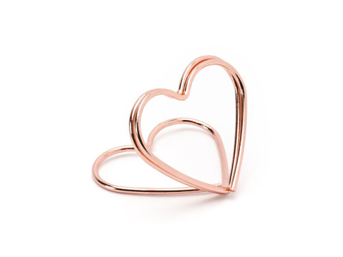 Placement racks - heart, rose gold, 10 pcs.