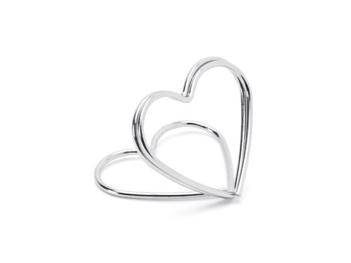 Placement racks - hearts, silver, 10 pcs.