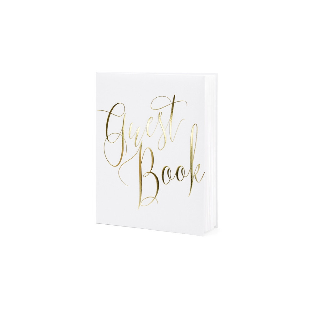 Księga gości Guest book - biała, 20 x 24,5 cm, 22 kartki