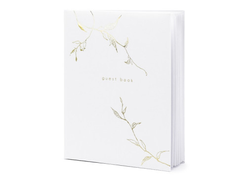 Guest book - decor, white, 20 x 24,5 cm, 22 sheets