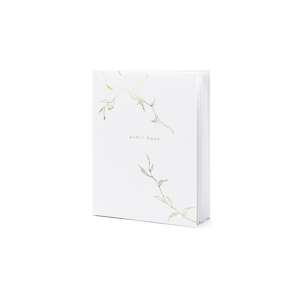 Księga gości Guest book - dekor, biała, 20 x 24,5 cm, 22 kartki