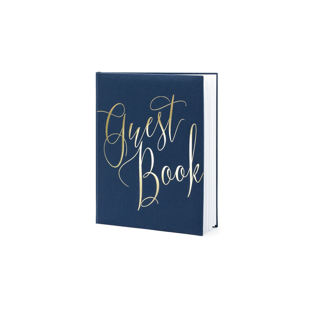 Guest book - navy blue, 20 x 24,5 cm, 22 sheets