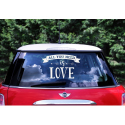 Wedding day car sticker -...