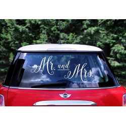 Wedding day car sticker -...