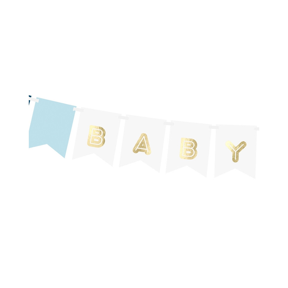 Banner Baby Boy - blue and gold, 15 x 160 cm, 1 pc.