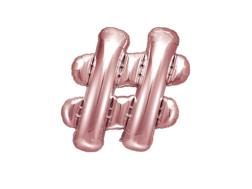Foil balloon - rose gold, 35 cm