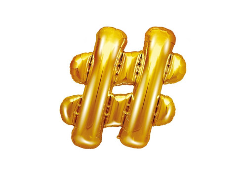 Foil balloon 35 cm number, gold