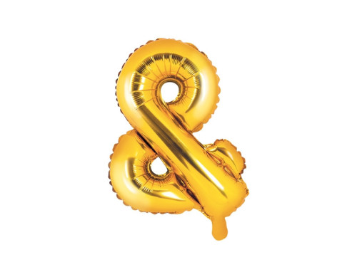 Foil balloon "&" - gold, 35 cm