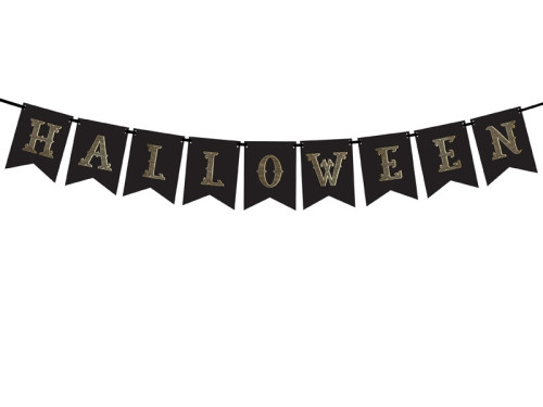 Banner Halloween - black, 20 x 175 cm