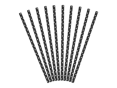 Paper Straws, black, 19,5 cm
