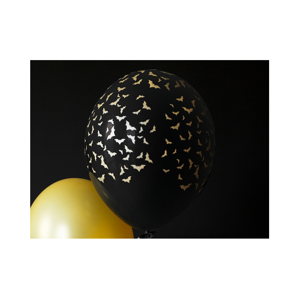 Balony Nietoperze - czarne, 30 cm, 6 szt.