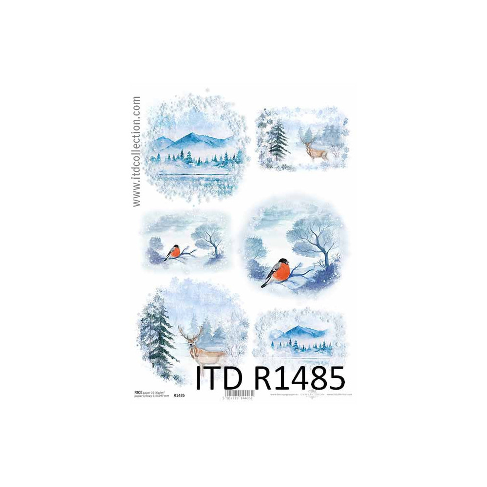 Decoupage paper A4 - ITD Collection - rice, R1485