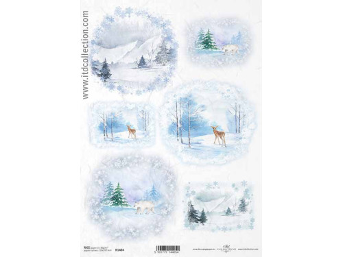 Decoupage paper A4 - ITD Collection - rice, R1484