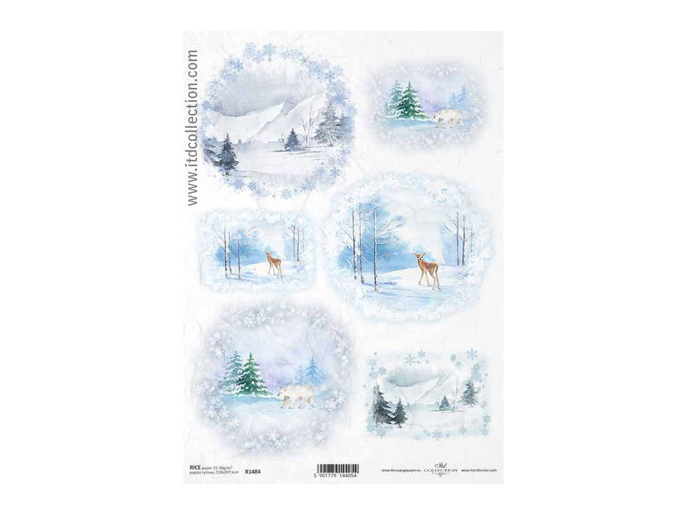 Decoupage paper A4 - ITD Collection - rice, R1484