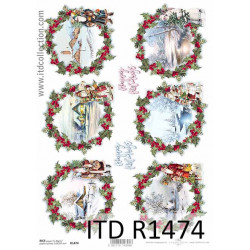 Decoupage paper A4 - ITD Collection - rice, R1474