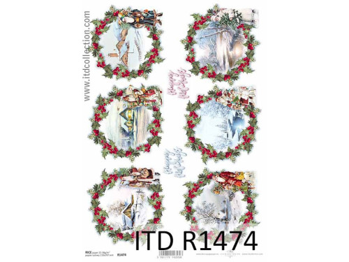 Decoupage paper A4 - ITD Collection - rice, R1474
