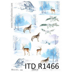 Decoupage paper A4 - ITD Collection - rice, R1466