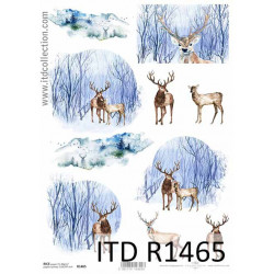 Decoupage paper A4 - ITD Collection - rice, R1465