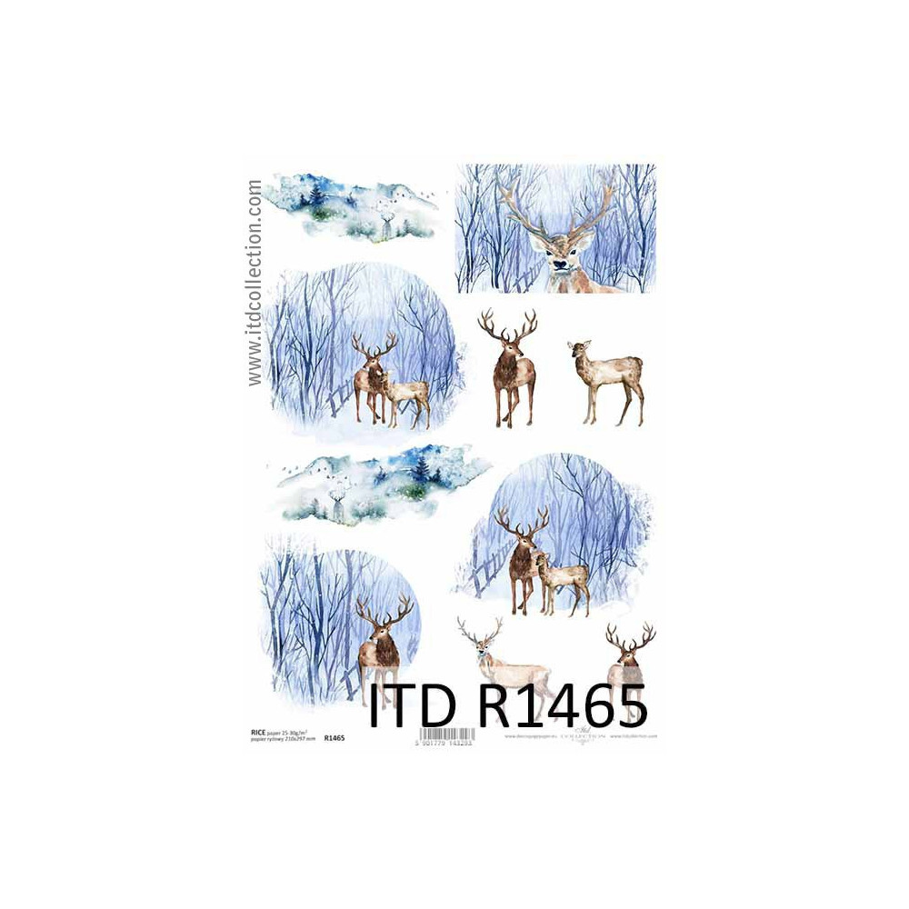 Decoupage paper A4 - ITD Collection - rice, R1465